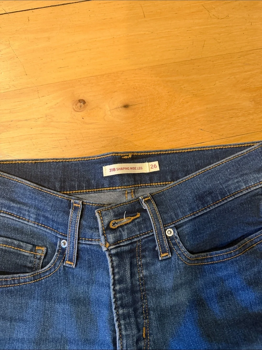 Levi's Deep Blue Wide-Leg Flare Jeans